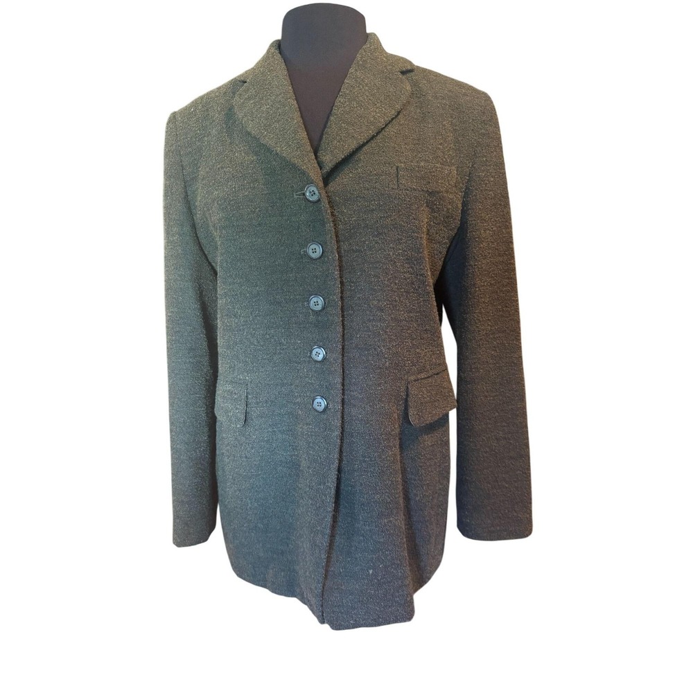 Vintage PUBLIC Clothing Design Wool Blend Blazer • EU 44 / US 14–16 • Textured /